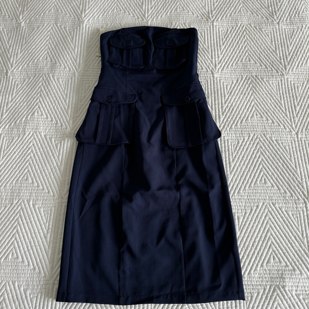 Anthropologie Porridge Strapless Utility Dress - Picture 11 of 12